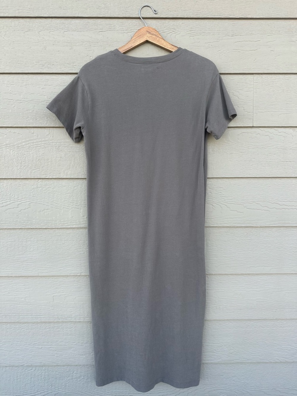 Madewell Gray Cotton Maxi T Shirt Dress Women’s Medium Casual Minimalist - Picture 3 of 6